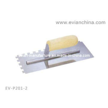 Plastering Trowel com alça de madeira (com dente) (EV-P201-2)